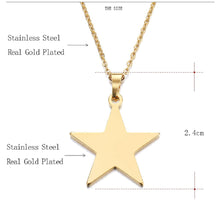 Load image into Gallery viewer, Gold Plated Star Pendant &amp; Link Chain Necklace

