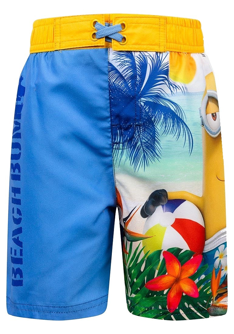 Boys Despicable Me Minion Yellow Trim Swimming Shorts