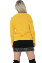 Load image into Gallery viewer, Yellow Mustard Cable Knit Long Sleeve Soft Stretchy Pull-Over Jumper
