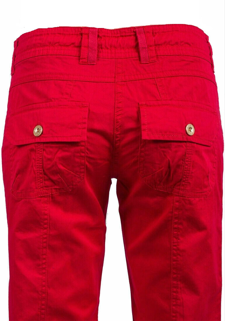 Ladies 3/4 Cropped Cotton Capri Summer Shorts