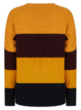 Load image into Gallery viewer, Ladies Striped Color Block Soft Knit Jumper

