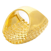 Load image into Gallery viewer, Gold Filled Big Cutout Circle Thick Band Chunky Ring
