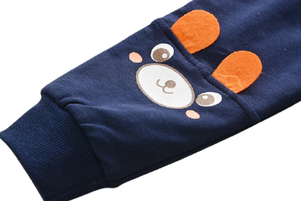 Boys Toddlers Navy Stripe Bunny Top & Bottom Set