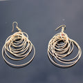 Ladies Big Layered Circle Drop Dangle Hook Earrings