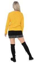 Load image into Gallery viewer, Yellow Mustard Cable Knit Long Sleeve Soft Stretchy Pull-Over Jumper
