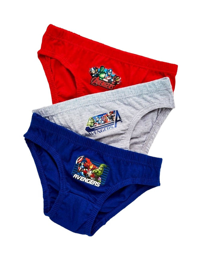 Boys Official Marvel Avengers Pack OF 3 Cotton Briefs