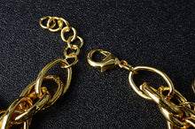Load image into Gallery viewer, Ladies Gold Chunky Round Link Elephant &amp; Tree of Life Charms Handchain Bracelets
