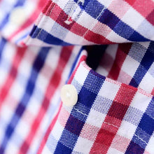 Load image into Gallery viewer, Men&#39;s Multicoloured Checkered Oxford Longsleeve Shirt
