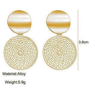 Dream Catcher Geometric Round Stud Dangling Earrings