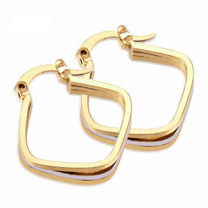 Two Tone Curvy Triangle 3 tier Creole Geometric Clip On