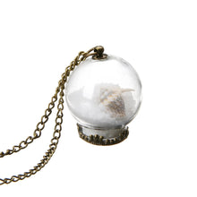 Load image into Gallery viewer, Star Shell GoodLuck Wish Mini Orb Bottle Pendant &amp; Bronze Chain Necklace
