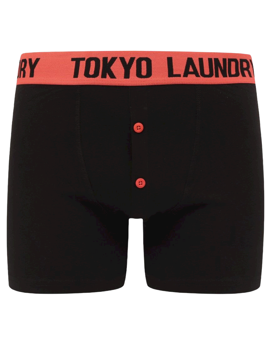Mens Tokyo Laundry Twin-Pack Cotton Rich Boxer Shorts