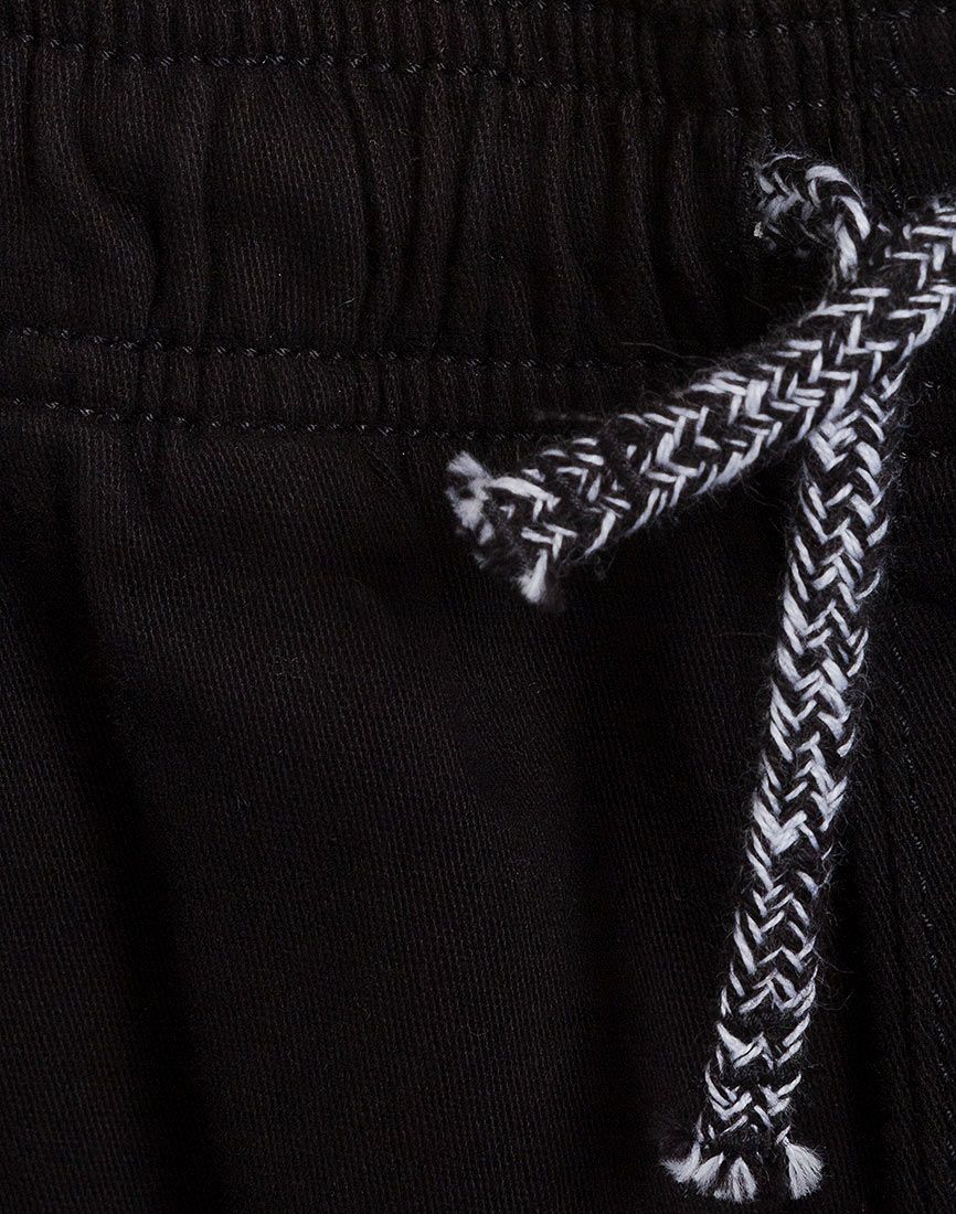 Boys Black Pull-On Elasticated Waist Combat Cargo Trouser
