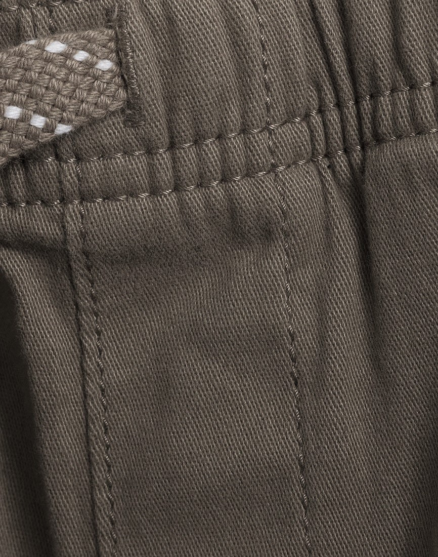 Boys Brown Pull-On Elasticated Waist Combat Cargo Trouser