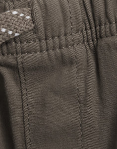 Boys Brown Pull-On Elasticated Waist Combat Cargo Trouser