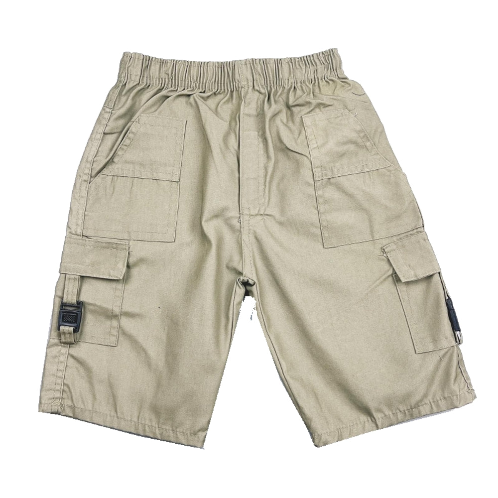 Boys Elasticated Waist Combat Cargo Chino Summer Shorts