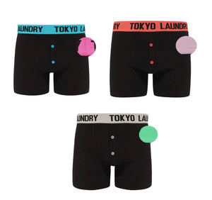 Mens Tokyo Laundry Twin-Pack Cotton Rich Boxer Shorts
