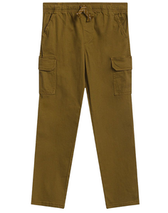Boys Khaki Pull-On Elasticated Waist Combat Cargo Trouser