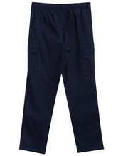 Load image into Gallery viewer, Boys Navy Pull-On Elasticated Waist Combat Cargo Trouser

