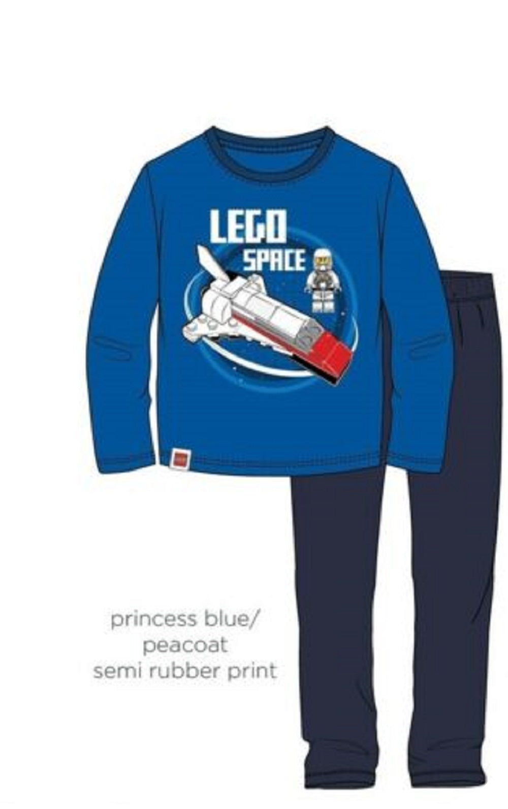 Boys Blue Lego Space Cotton Pyjamas Sleepwear