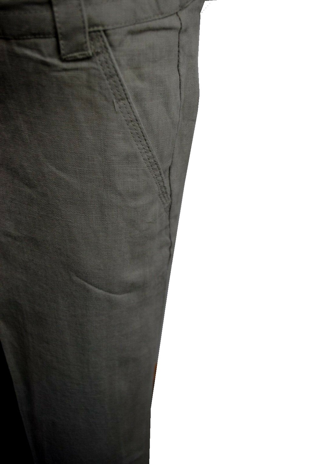 Black Linen High Rise Straight Leg Trousers
