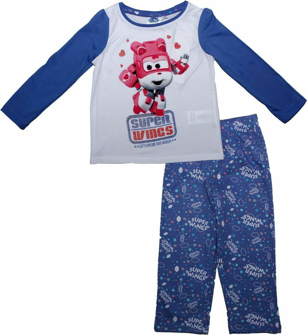 Girls Blue Superwings pyjamas