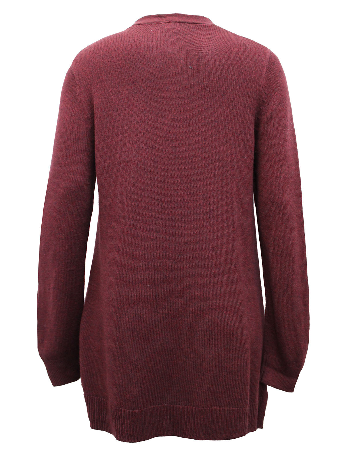 Ladies Long Line Open Front Pocket Long Sleeve Cardigan