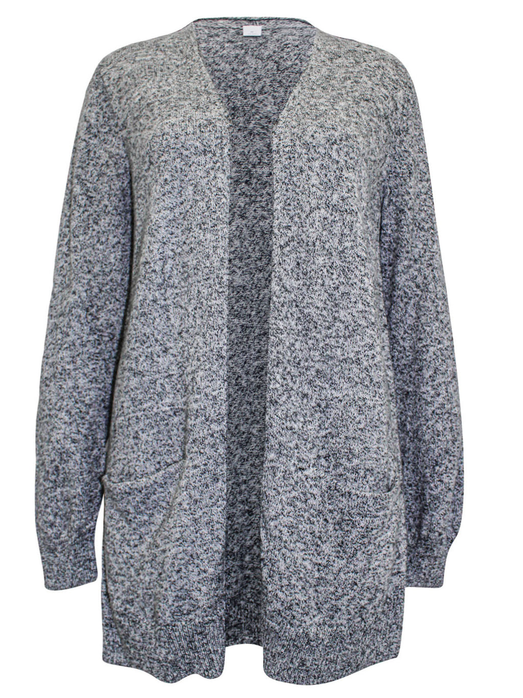 Ladies Long Line Open Front Pocket Long Sleeve Cardigan