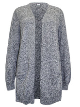 Load image into Gallery viewer, Ladies Long Line Open Front Pocket Long Sleeve Cardigan
