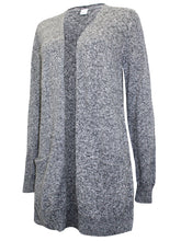 Load image into Gallery viewer, Ladies Long Line Open Front Pocket Long Sleeve Cardigan
