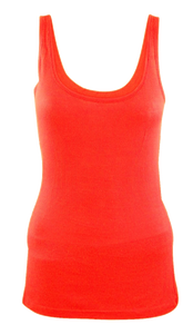 Ladies Ribbed Vest Sleeveless Plain Cotton Tank Top