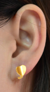 Small Heart Inner Click Lock Hoop Casual Earrings
