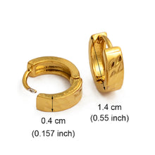 Load image into Gallery viewer, Small Diamond Cut Huggie Creole Hoop Earrings
