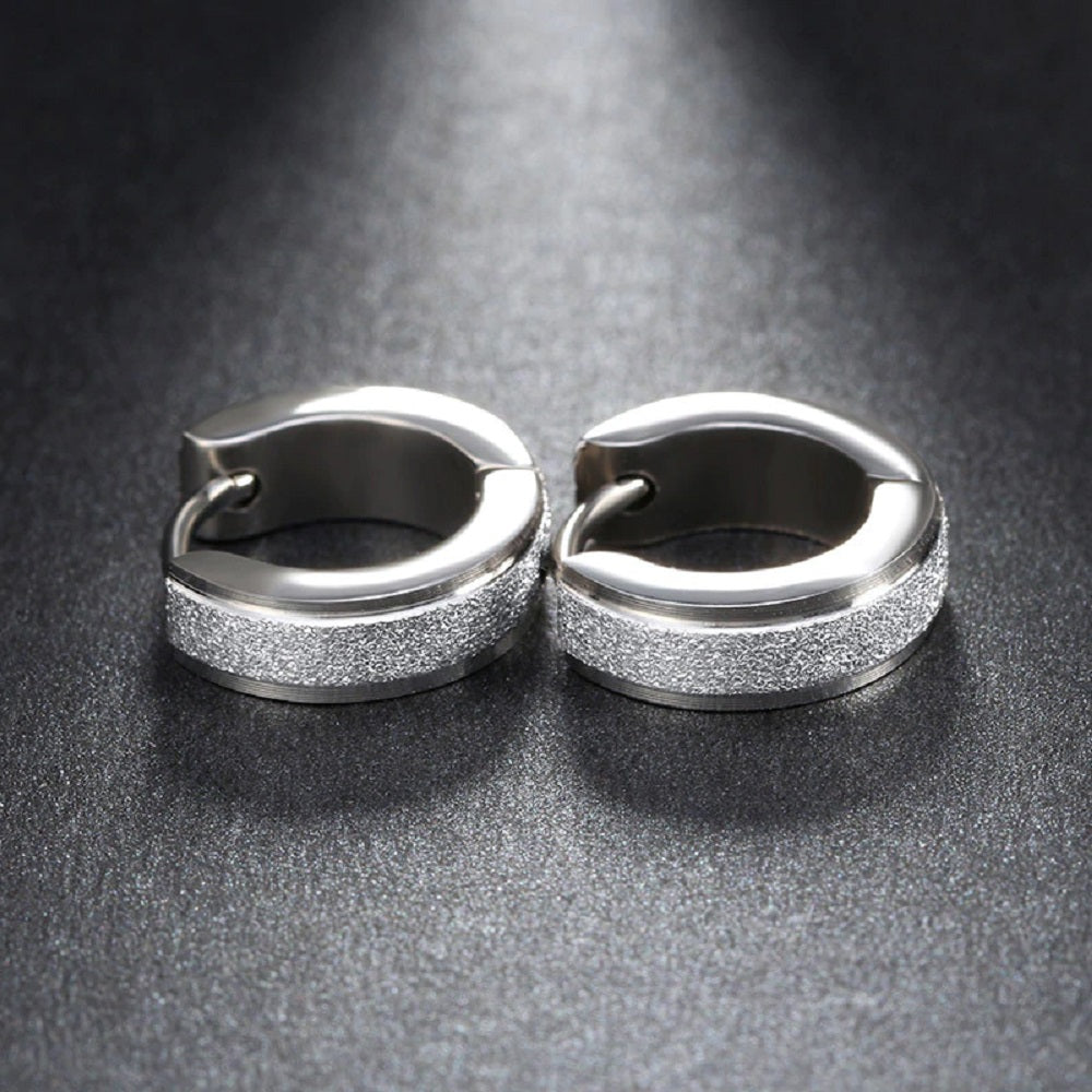 Gold & Silver Titanium Steel Anti-Allergic Small Hoop Earrings