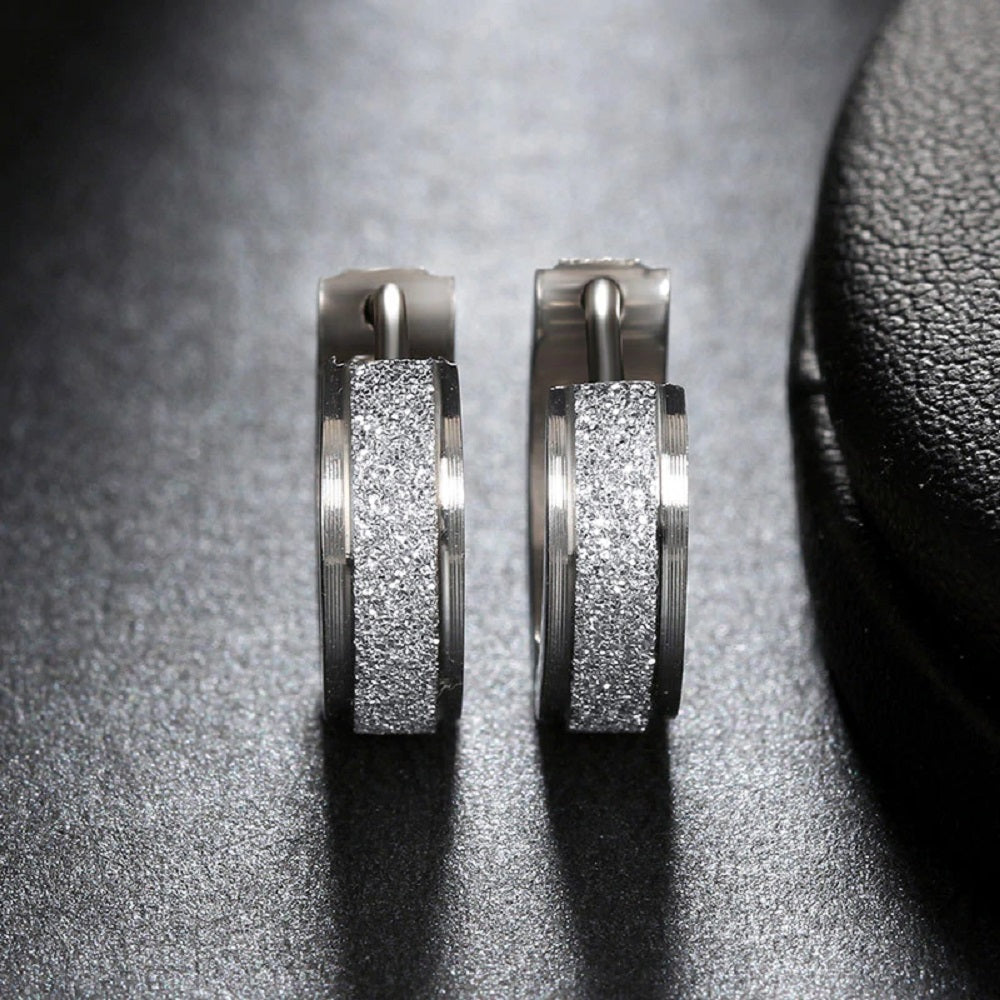 Gold & Silver Titanium Steel Anti-Allergic Small Hoop Earrings