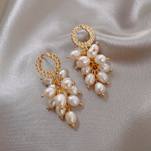 Load image into Gallery viewer, Ladies Multi Layers Strands Pearl Drop Stud Party Earrings
