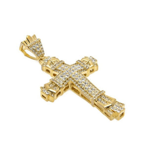 Luxury Infinity Rhinestone Cross Pendant & Necklace