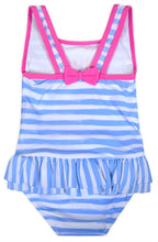 Load image into Gallery viewer, Girls Peppa Pig Stripe Splashing With Peppa Swimming Costume
