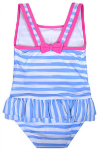 Girls Peppa Pig Stripe Splashing With Peppa Swimming Costume
