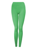 Girls Green Cotton Rich Full Length Leggings
