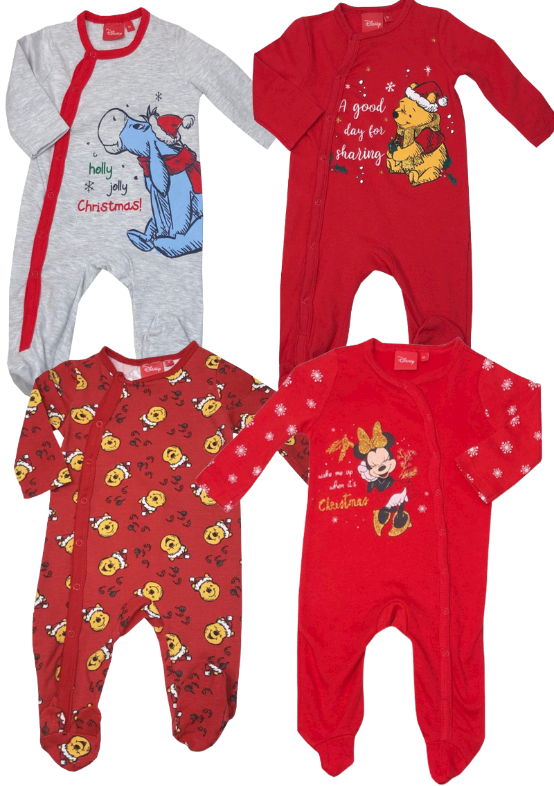 Baby Boys Girls Disney Winnie The Pooh Christmas Baby grow