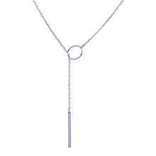 Load image into Gallery viewer, Ladies Silver Bar Personality Infinity Pendant Chocker Link Chain Necklace
