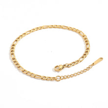 Load image into Gallery viewer, Ladies Gold 316L Stainless Steel Figaro Chain Anklets
