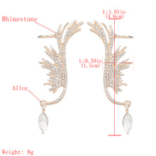 Load image into Gallery viewer, Angel Wings Rhinestone Dangling Crystal Ear Cuff Crawlers Earrings
