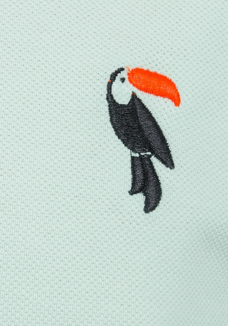Men's Golf T-Shirt Toucan Pique Short Sleeve Polo Shirt