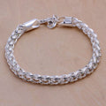 Ladies 925 Sterling Silver Braid Weave Link Handchain