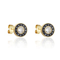 Unisex Gold Anti Allergy Titanium Stainless Steel Roman Numeral Stud Earrings