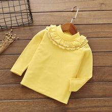 Load image into Gallery viewer, Yellow Two Layer Frill Neck Cotton Top
