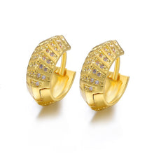 Load image into Gallery viewer, Ladies Micro Pave Zircon Small Creole Hoop Earrings
