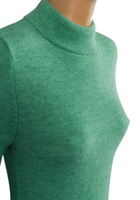 Load image into Gallery viewer, Green High Neck Soft Knitted Jumper Dress
